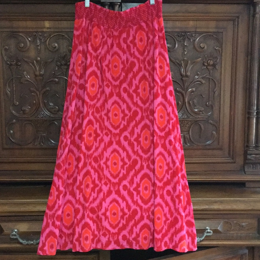 Old Navy pink and orange maxi skirt